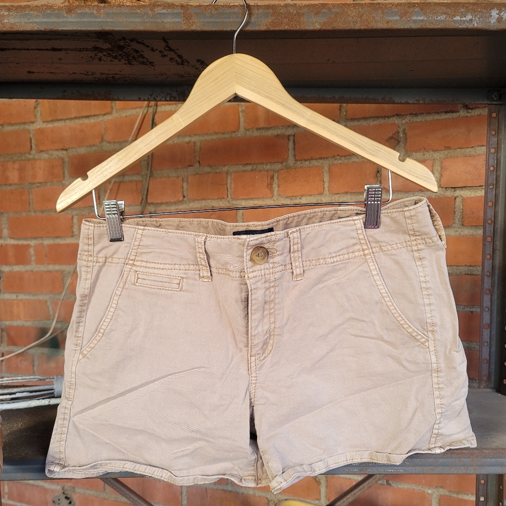 American Eagle Shortie Stretch Shorts - Khaki